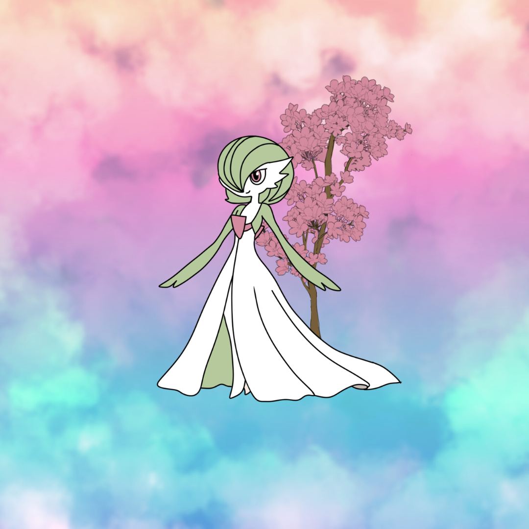 Gardevoir with Sakura Sticker