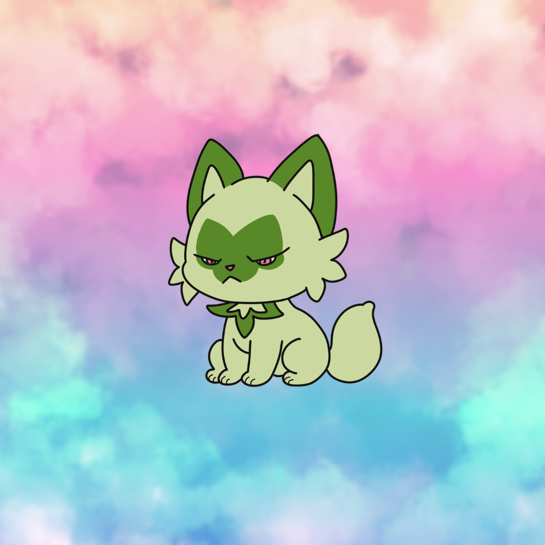 Grumpy Sprigatito Sticker