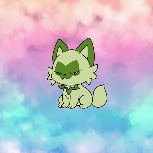 Grumpy Sprigatito Sticker