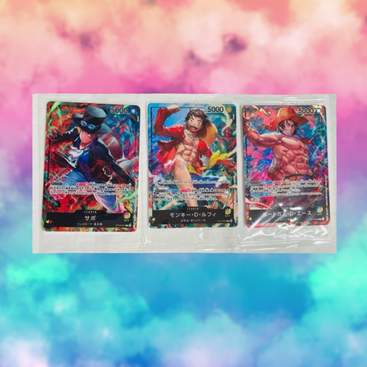 Luffy Sabo Ace promo Japanese ONE PIECE Seven Eleven ST13-001-002-003