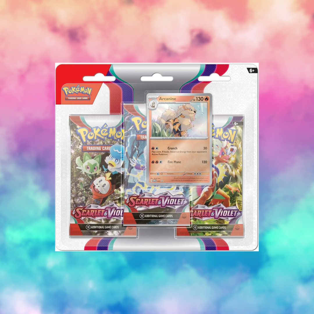 3 pack blister S/V Base Arcanine