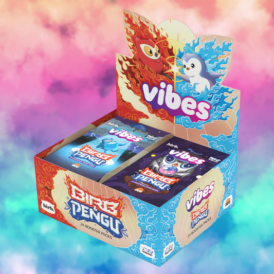 vibes tcg booster box Set 3: Birb & Pengu is coming Q2 2026, Featuring @pudgypenguins and @moonbirbs IP, this set introduces 195 new cards to the Vibes and an all new card type Pengu 24 Booster Packs Box contains 24 booster packs designed for card collection and gameplay enhancement Vibes TCG Cat's Collectibles